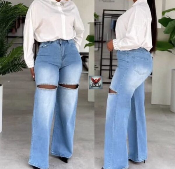 ICON Women's Pocket Distressed Loose Casual Versatile Jeans