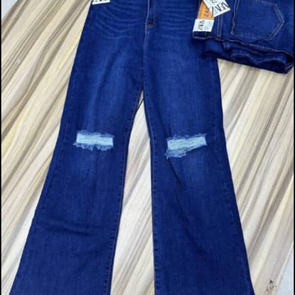 SPETITE Women's Blue Pocket Decor Casual Fashion Denim