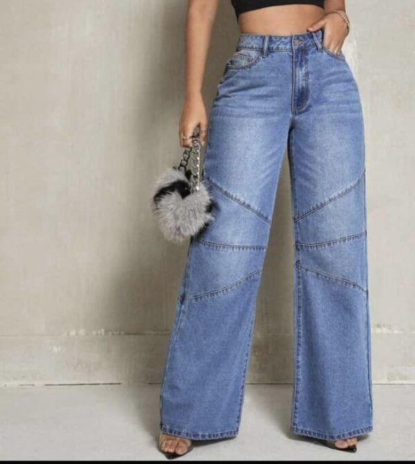 Tall Women's Loose-Fit Low-Waist Wide Leg Long Denim Jeans, Blue