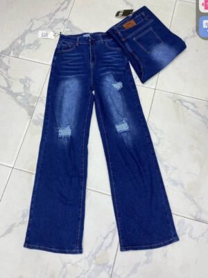 SEssnce High Waist Ripped Tapered denim