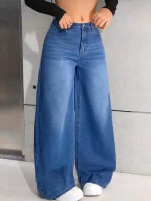 Lighter Blue Y2K Fashion Retro blue Low-Waisted Denim