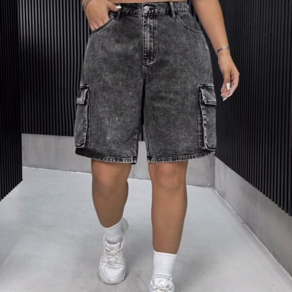 Cool max plus size women short Denim