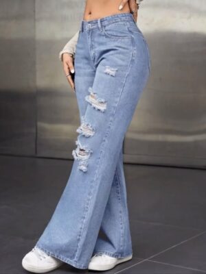Front ripped casual Denim