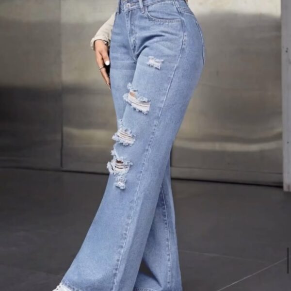 Front ripped casual Denim