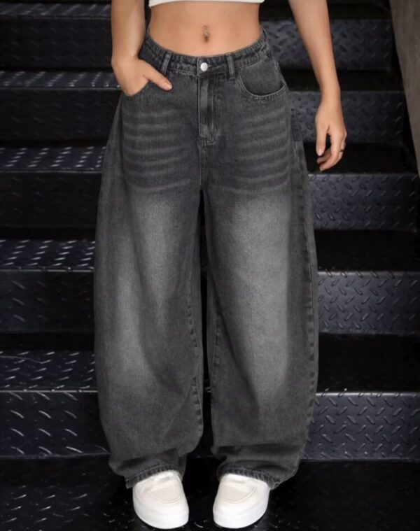 Grey casual loose denim