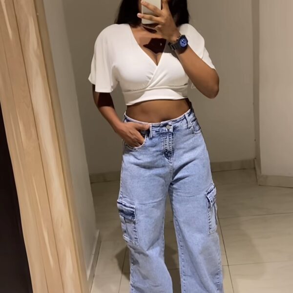 Yk2 high waist fashion Denim