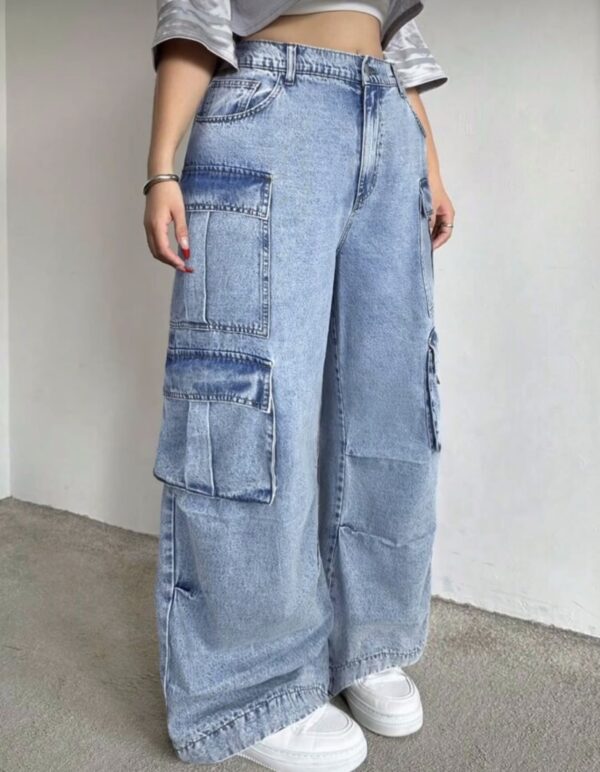Yk2 fashion stone washed Denim