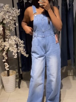 Casual bib loose Denim
