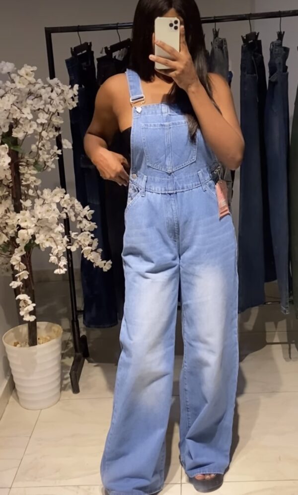 Casual bib loose Denim