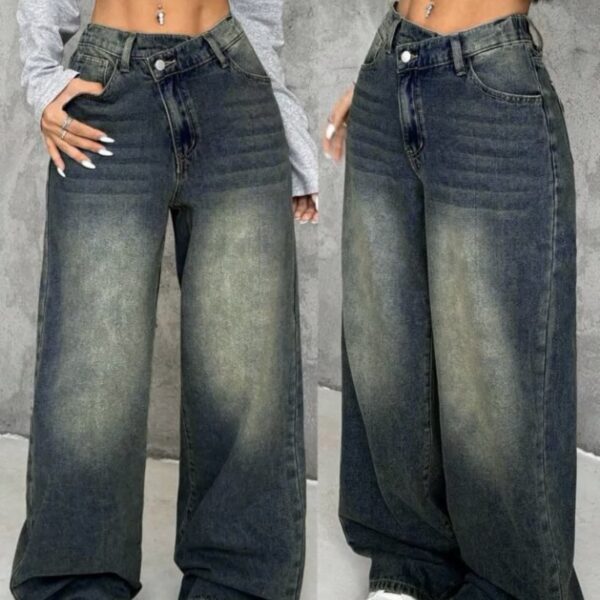 Oblique planket Petite Thick Denim