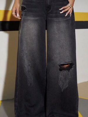 Icon street style ripped Denim