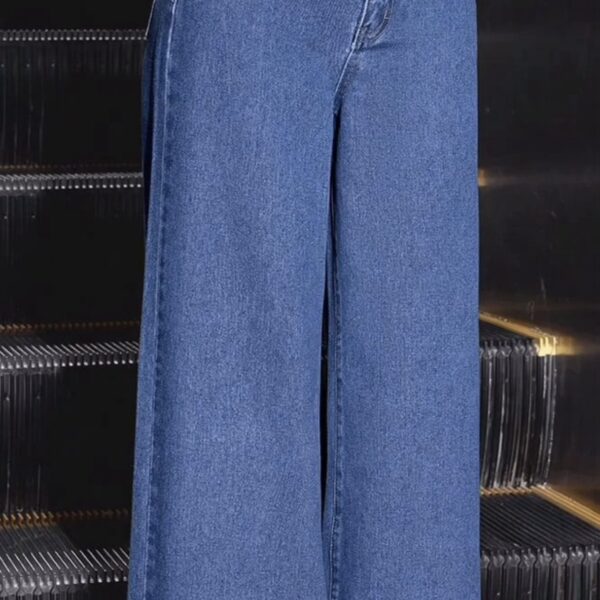 Distressed deep blue Denim