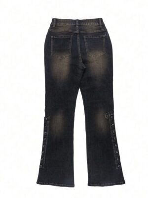 Women’s Casual Street Style Gradient Color Flared Denim Trousers