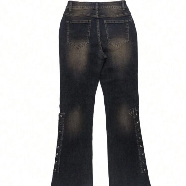 Women’s Casual Street Style Gradient Color Flared Denim Trousers