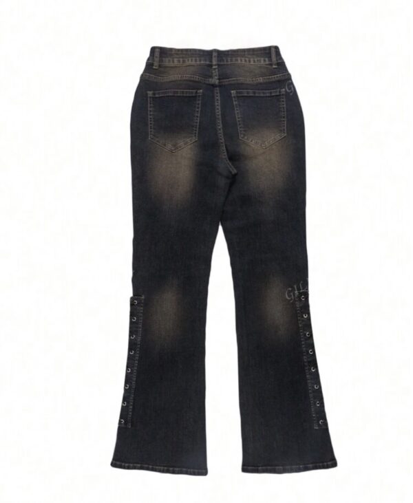 Women’s Casual Street Style Gradient Color Flared Denim Trousers