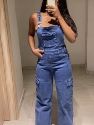 Yk2 casual stress overall Denim