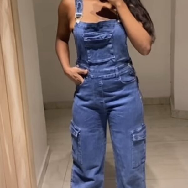 Yk2 casual stress overall Denim
