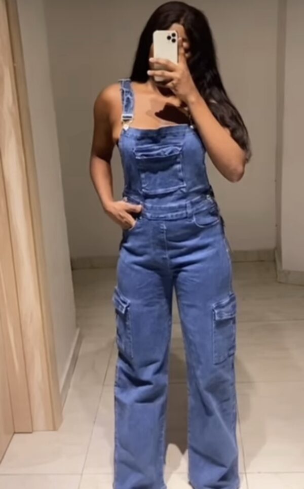 Yk2 casual stress overall Denim